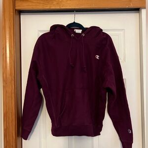 Dark Purple Champion Reverse Weave Sweatshirt Hoodie